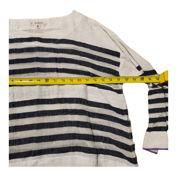 Lemlem striped cotton boxy blouse size medium - Picture 6 of 8
